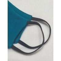 Maska ochronna z bawełny wielorazowego użytku - szmaragdowa